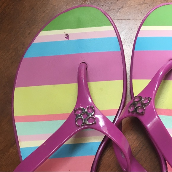 Coach Magenta Trixie Hampton Weekend Flip Flops - Picture 7 of 7